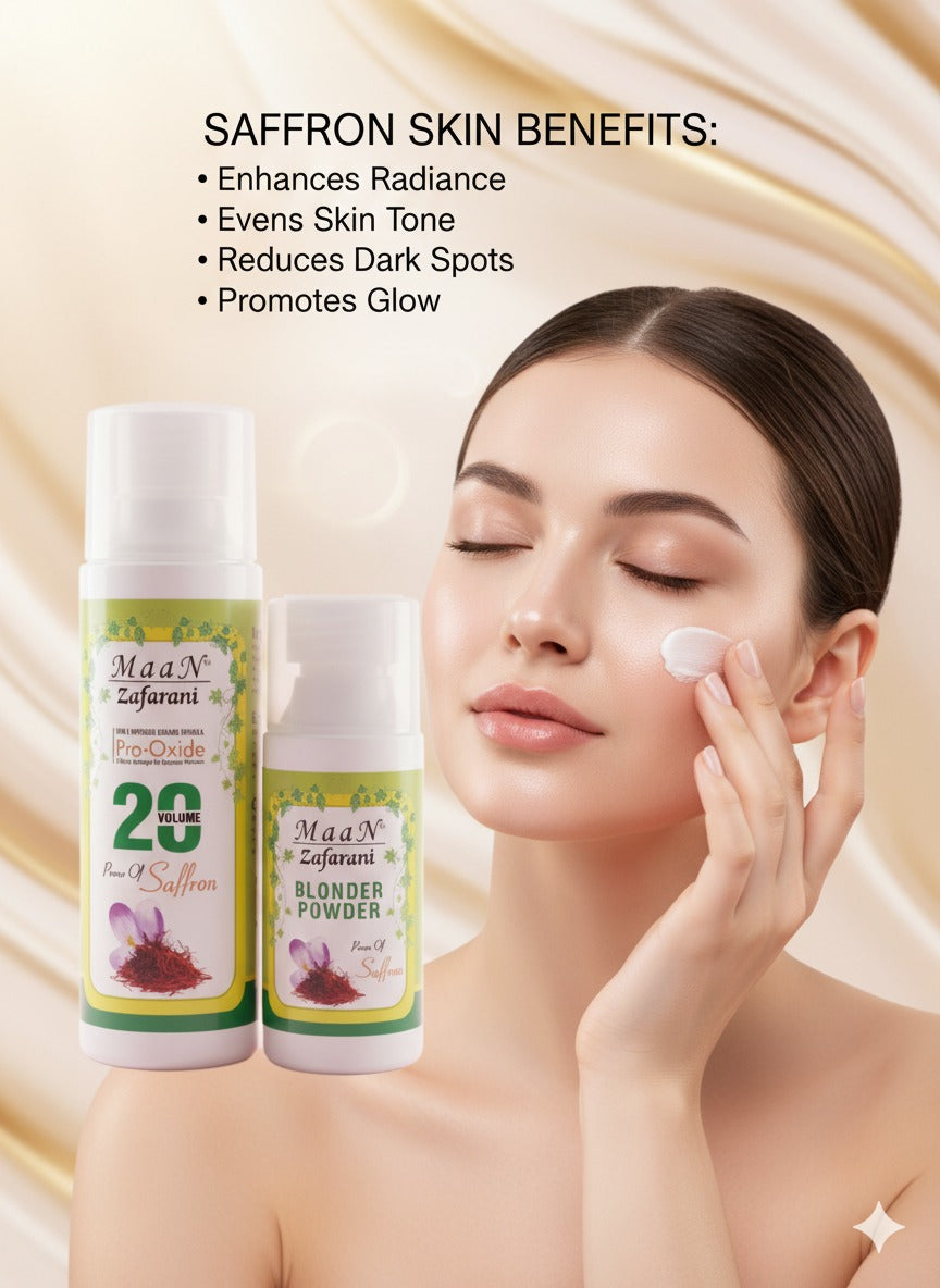 Maan Zafarani Saffron Skin Polish & Face Mask – Deep Cleansing, Whitening & Instant Glow Treatment
