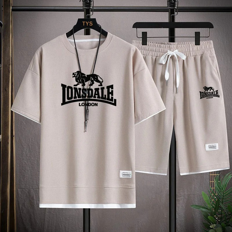 2025 Men’s Summer Short-Sleeved Suit – 2-Piece Casual Set | Comfortable & High-Quality Fashion Outfit