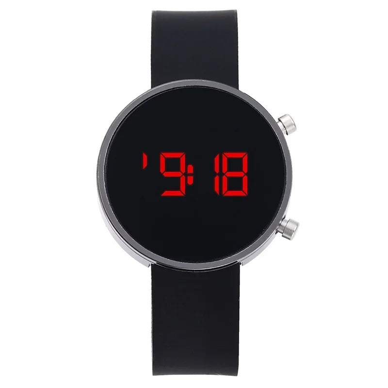 Fashion Women’s Digital LED Wrist Watch – Simple Round Dial Casual Sport Silicone Strap Ladies Electronic Clock Reloj Digital