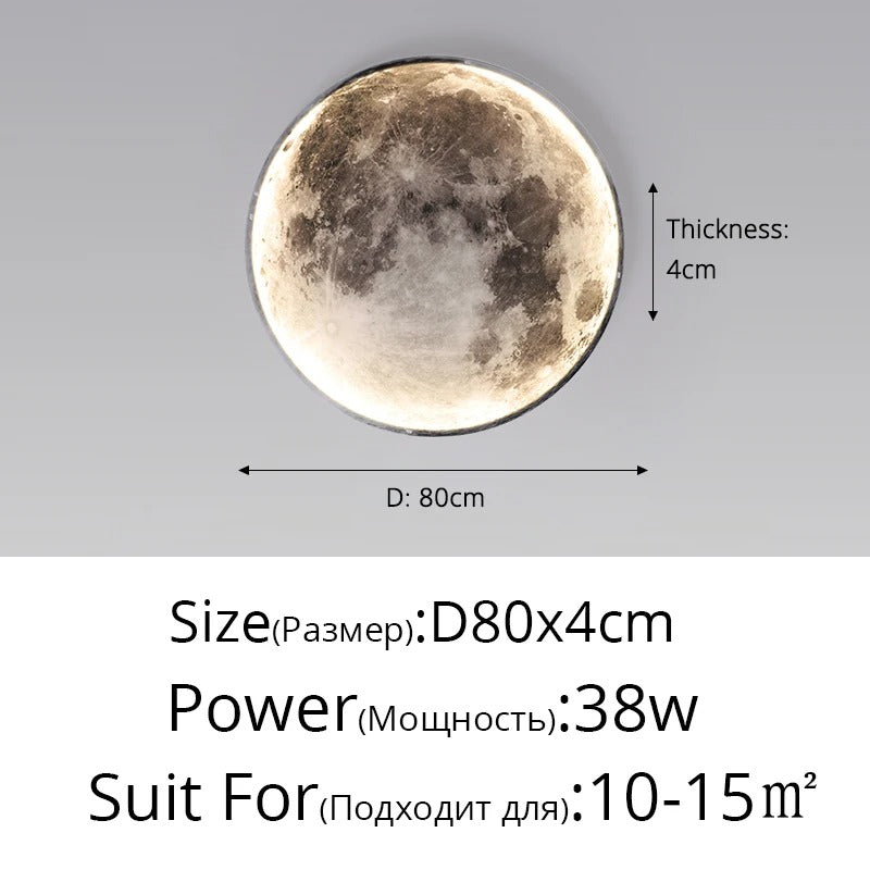 Moon LED Wall Light – Modern Indoor Lamp for Bedroom, Living Room & Hallway