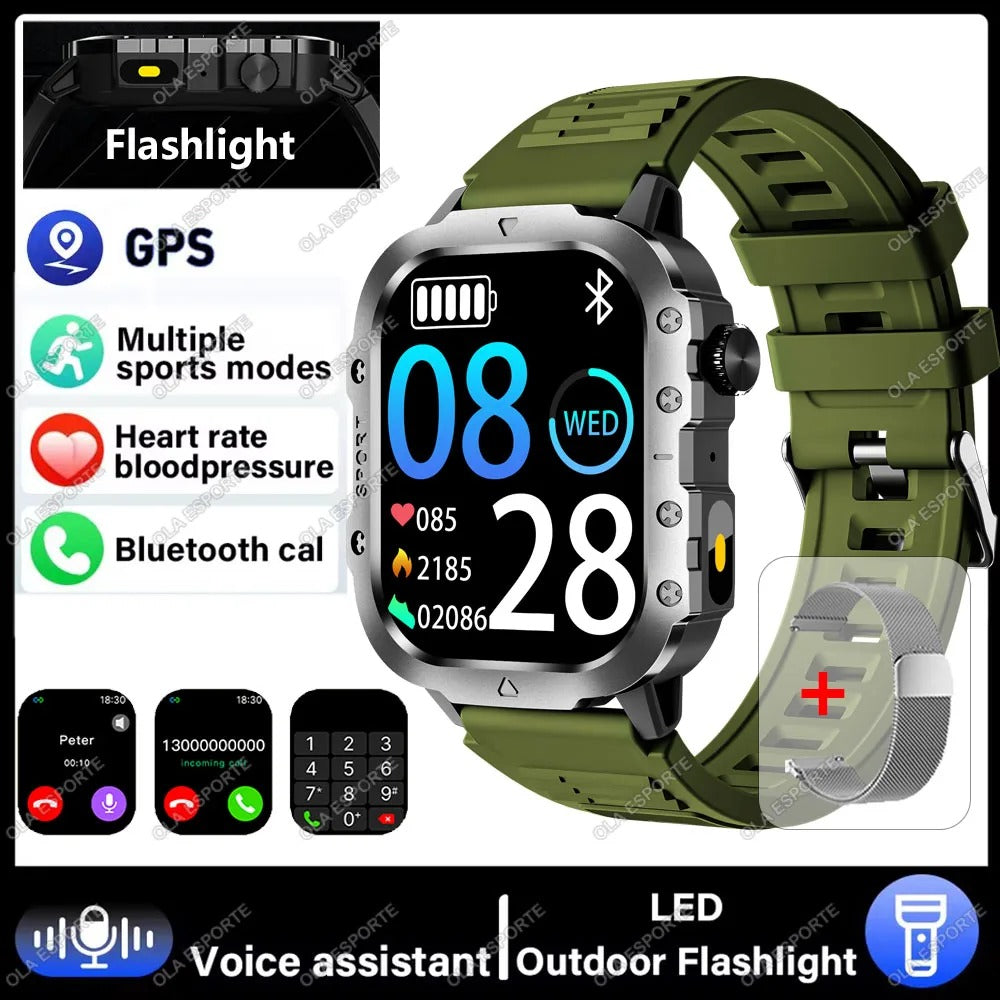 2025 Smartwatch for Xiaomi & Huawei – Bluetooth Call, AI Voice Assistant, Heart Rate Monitor, Waterproof Sport GPS Fitness Tracker for Men