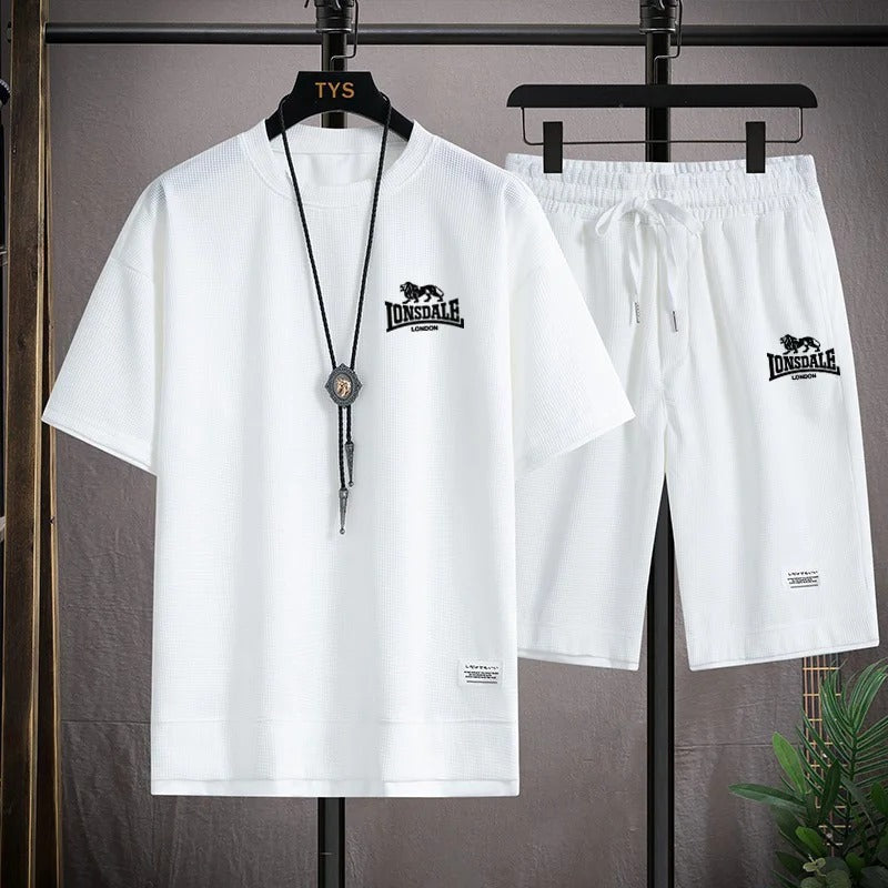 2025 Men’s Summer Short-Sleeved Suit – 2-Piece Casual Set | Comfortable & High-Quality Fashion Outfit