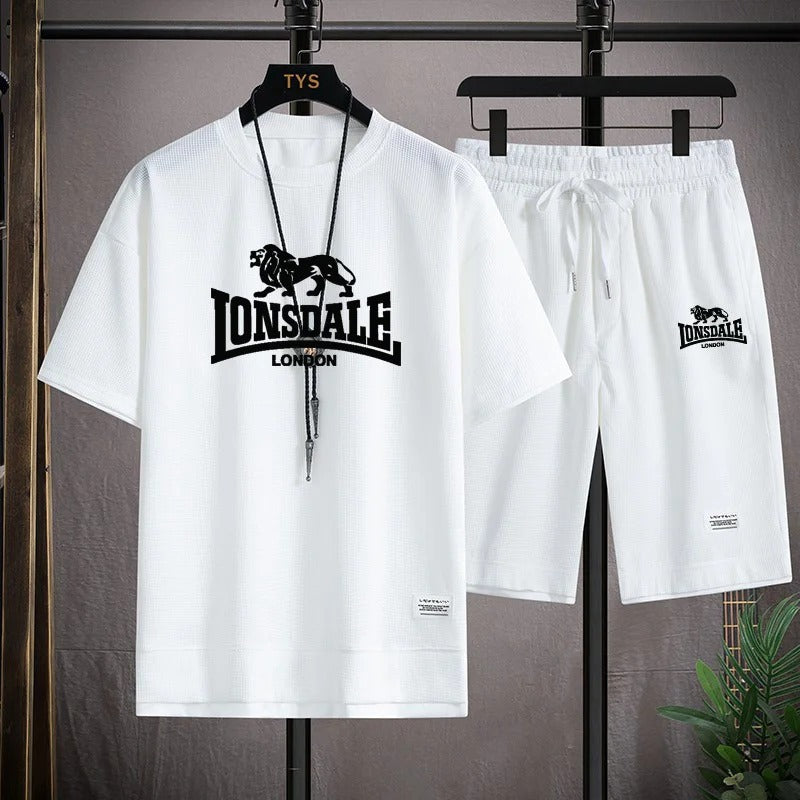 2025 Men’s Summer Short-Sleeved Suit – 2-Piece Casual Set | Comfortable & High-Quality Fashion Outfit