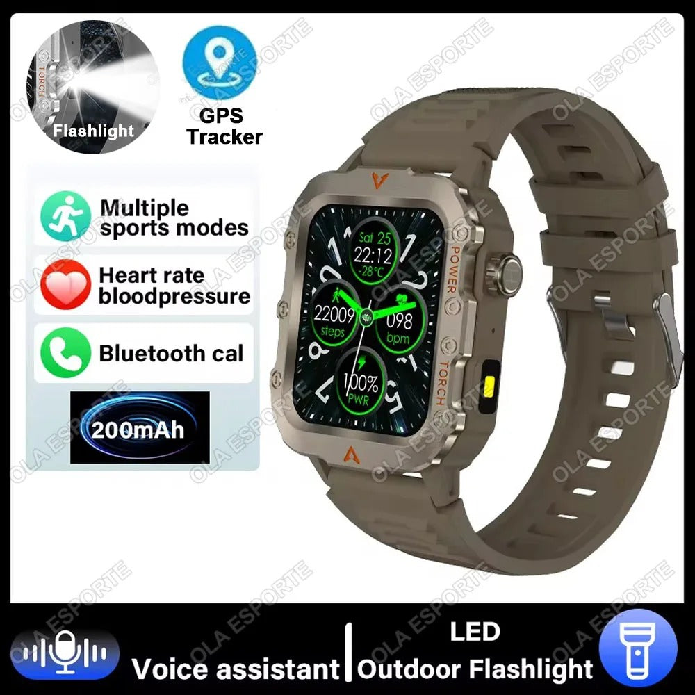 2025 Smartwatch for Xiaomi & Huawei – Bluetooth Call, AI Voice Assistant, Heart Rate Monitor, Waterproof Sport GPS Fitness Tracker for Men