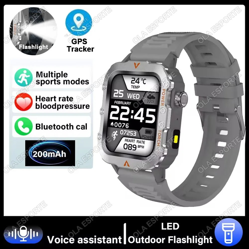 2025 Smartwatch for Xiaomi & Huawei – Bluetooth Call, AI Voice Assistant, Heart Rate Monitor, Waterproof Sport GPS Fitness Tracker for Men