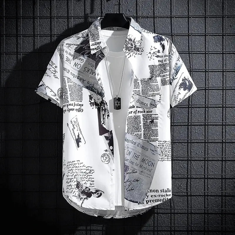 Men’s Short Sleeve Beach Shirt – Lightweight Printed Top