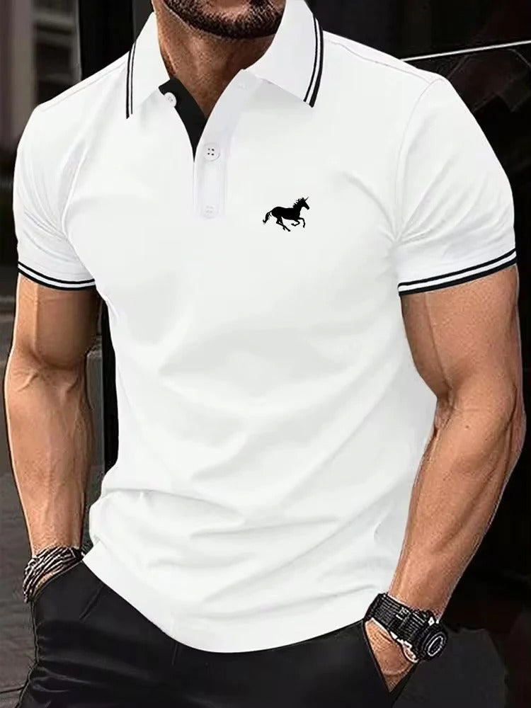 Men’s Classic Polo Shirt – Short Sleeve Casual Summer T-Shirt with Button Lapel, S–3XL Sizes