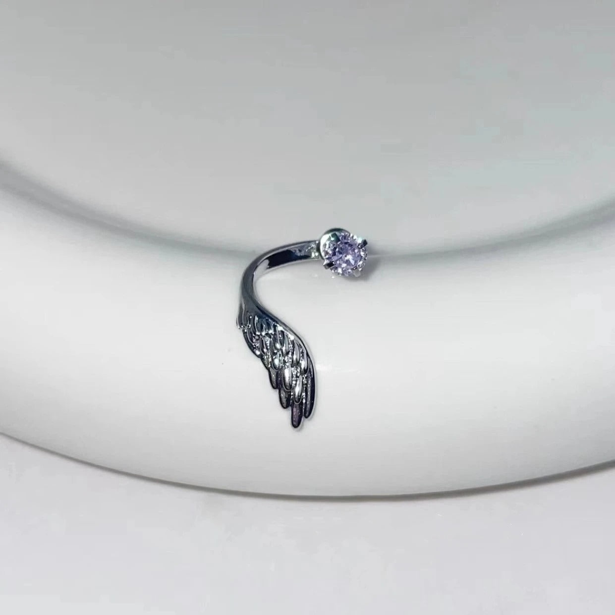 Silver Wing Zircon Ear Cuff – Women’s Fashion Jewelry Earrings