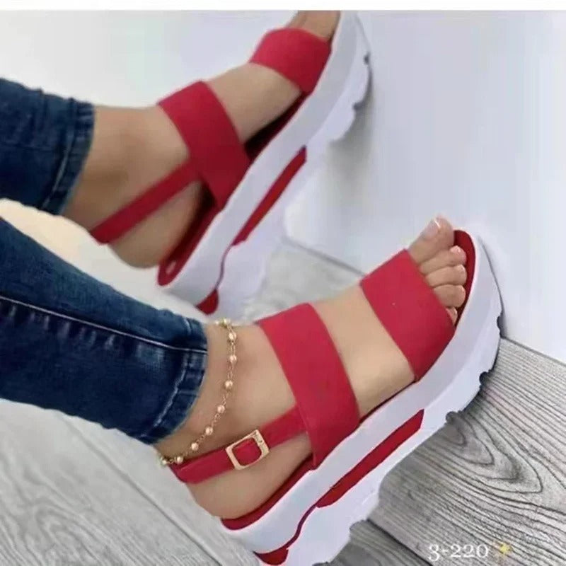 Women’s Summer Wedges Sandals – Low Platform Heeled Fashion Shoes, Comfortable Casual Footwear for Women