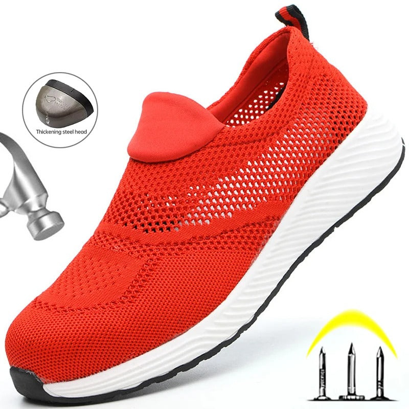 Summer Breathable Work Safety Shoes – Unisex Steel Toe Sneakers | Lightweight, Anti-Smash, Indestructible Safety Boots