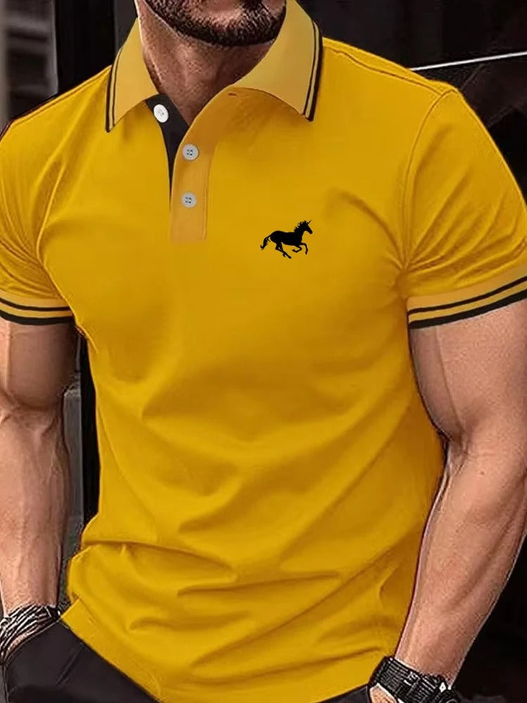 Men’s Classic Polo Shirt – Short Sleeve Casual Summer T-Shirt with Button Lapel, S–3XL Sizes