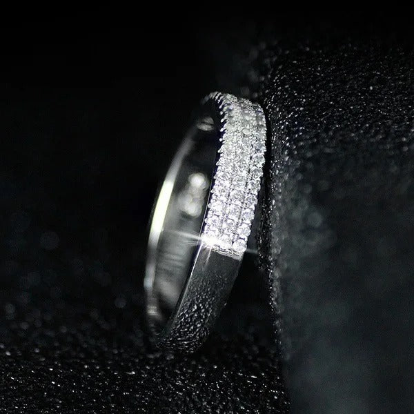 14K White Gold Women’s Ring – Natural Diamond Gemstone | Elegant Wedding & Engagement Jewelry Anillos De Mujer