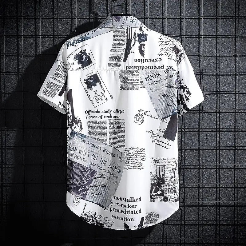 Men’s Short Sleeve Beach Shirt – Lightweight Printed Top