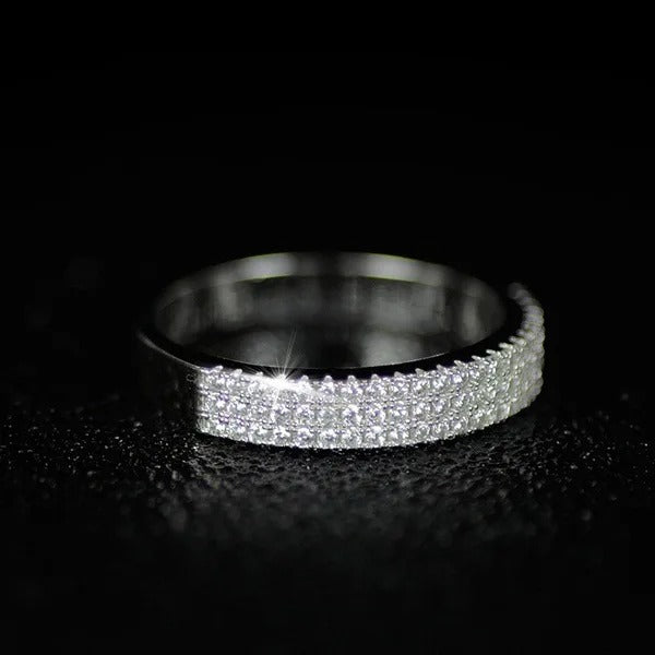 14K White Gold Women’s Ring – Natural Diamond Gemstone | Elegant Wedding & Engagement Jewelry Anillos De Mujer