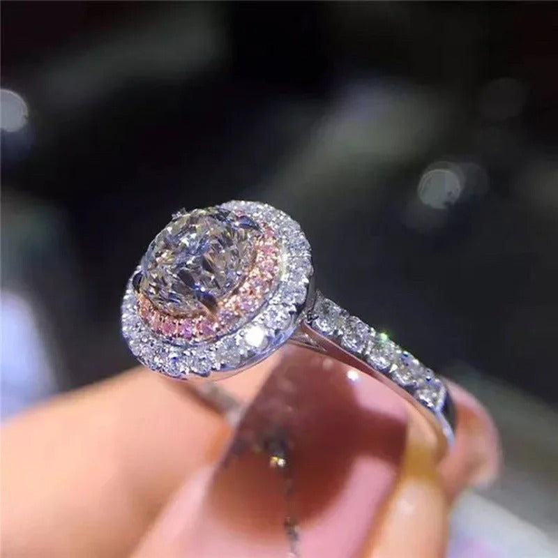 100% Real 18K Gold Women’s Ring – Natural AAA Moissanite Gemstone | Tension Setting Mini Diamond Ring for Wedding, Engagement & Anniversary