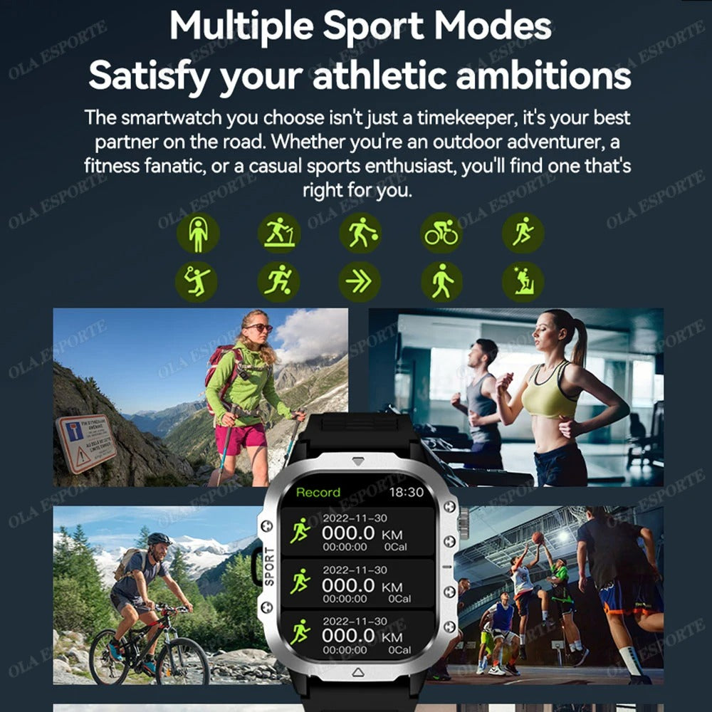 2025 Smartwatch for Xiaomi & Huawei – Bluetooth Call, AI Voice Assistant, Heart Rate Monitor, Waterproof Sport GPS Fitness Tracker for Men