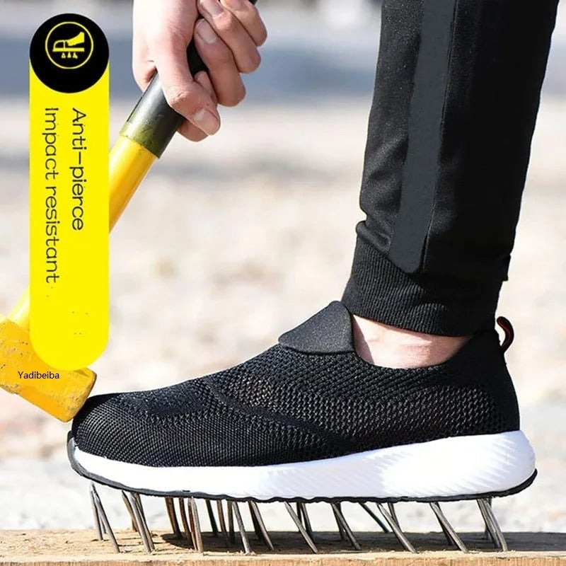 Summer Breathable Work Safety Shoes – Unisex Steel Toe Sneakers | Lightweight, Anti-Smash, Indestructible Safety Boots
