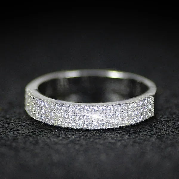 14K White Gold Women’s Ring – Natural Diamond Gemstone | Elegant Wedding & Engagement Jewelry Anillos De Mujer