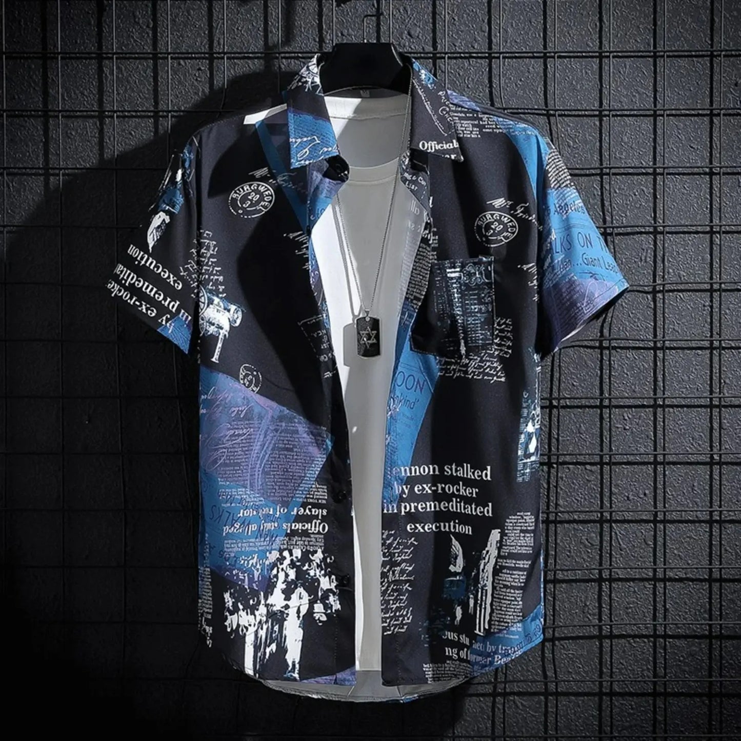 Men’s Short Sleeve Beach Shirt – Lightweight Printed Top