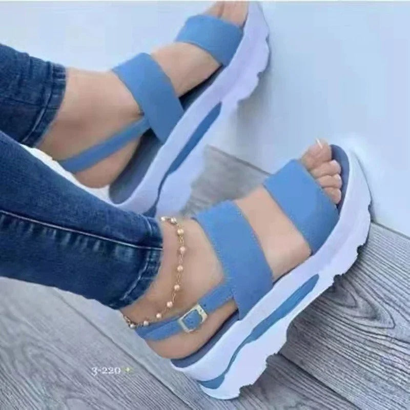 Women’s Summer Wedges Sandals – Low Platform Heeled Fashion Shoes, Comfortable Casual Footwear for Women