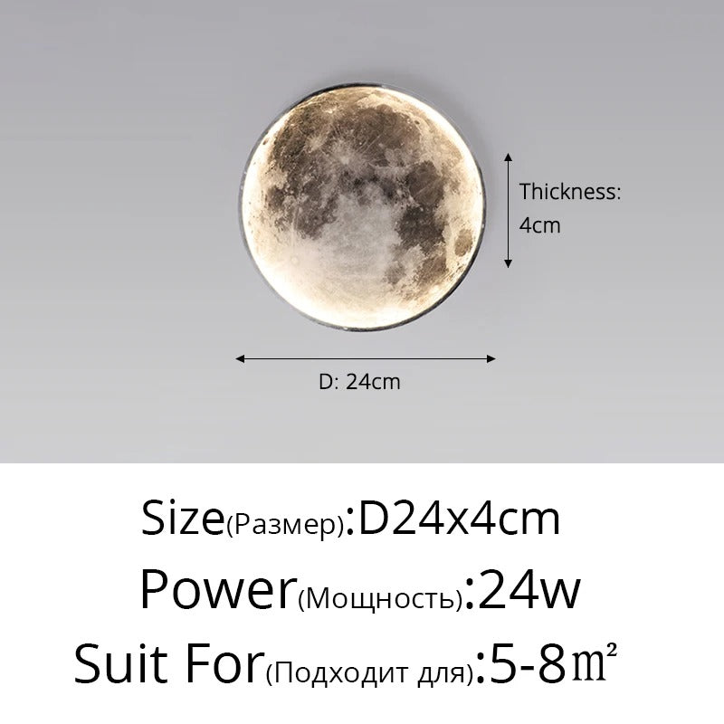 Moon LED Wall Light – Modern Indoor Lamp for Bedroom, Living Room & Hallway