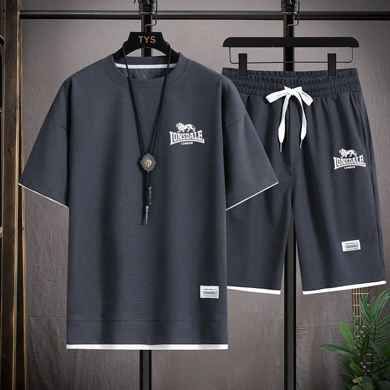 2025 Men’s Summer Short-Sleeved Suit – 2-Piece Casual Set | Comfortable & High-Quality Fashion Outfit