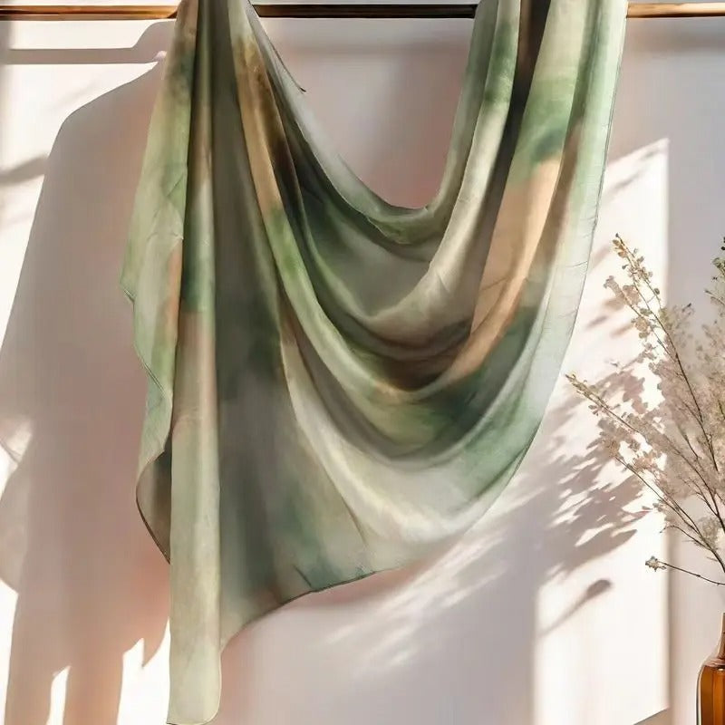Watercolor Floral Printed Modal Shawl – Lightweight, Breathable Cotton-Rayón Viscose Hijab Scarf for Muslim Women
