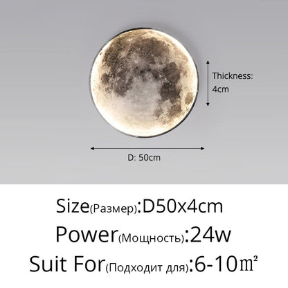 Moon LED Wall Light – Modern Indoor Lamp for Bedroom, Living Room & Hallway