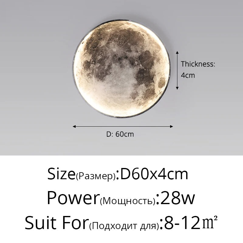 Moon LED Wall Light – Modern Indoor Lamp for Bedroom, Living Room & Hallway