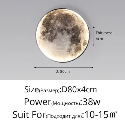 Moon LED Wall Light – Modern Indoor Lamp for Bedroom, Living Room & Hallway