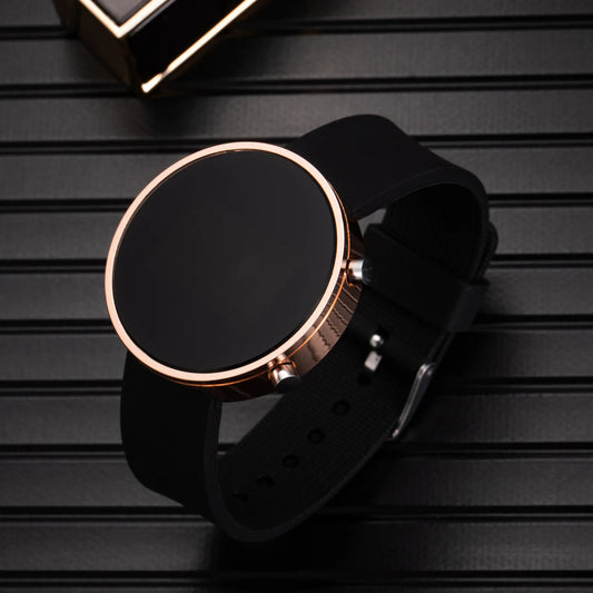 Fashion Women’s Digital LED Wrist Watch – Simple Round Dial Casual Sport Silicone Strap Ladies Electronic Clock Reloj Digital