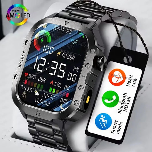 2025 Smartwatch for Xiaomi & Huawei – Bluetooth Call, AI Voice Assistant, Heart Rate Monitor, Waterproof Sport GPS Fitness Tracker for Men