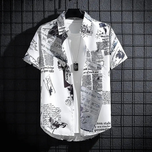 Men’s Short Sleeve Beach Shirt – Lightweight Printed Top