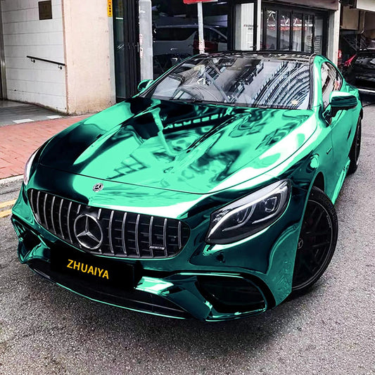 Teal Chrome Car Wrap Film – Supercast Vinyl Sticker for Vehicle & Motorcycle DIY