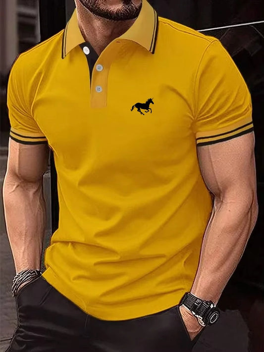 Men’s Classic Polo Shirt – Short Sleeve Casual Summer T-Shirt with Button Lapel, S–3XL Sizes