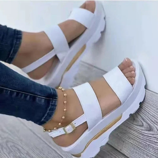 Women’s Summer Wedges Sandals – Low Platform Heeled Fashion Shoes, Comfortable Casual Footwear for Women