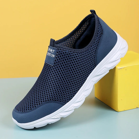2023 Lightweight Men’s Casual Shoes – Breathable Slip-On Sneakers, Anti-Slip Flats for Outdoor Walking, Sizes 39–47