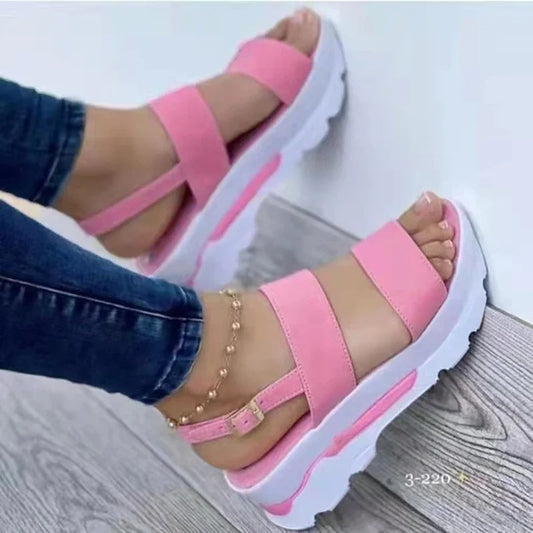 Women’s Summer Wedges Sandals – Low Platform Heeled Fashion Shoes, Comfortable Casual Footwear for Women