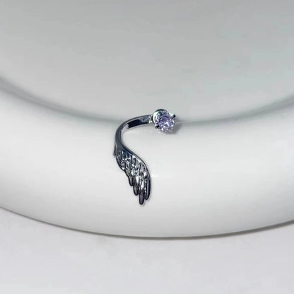 Silver Wing Zircon Ear Cuff – Women’s Fashion Jewelry Earrings