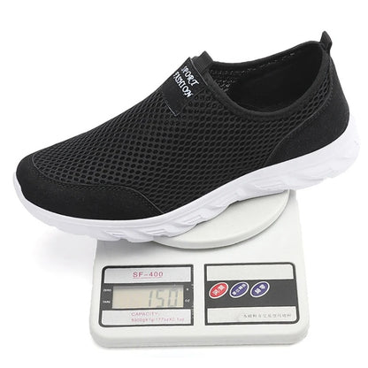 2023 Lightweight Men’s Casual Shoes – Breathable Slip-On Sneakers, Anti-Slip Flats for Outdoor Walking, Sizes 39–47