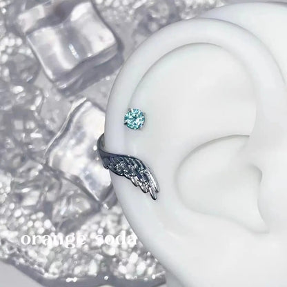 Silver Wing Zircon Ear Cuff – Women’s Fashion Jewelry Earrings