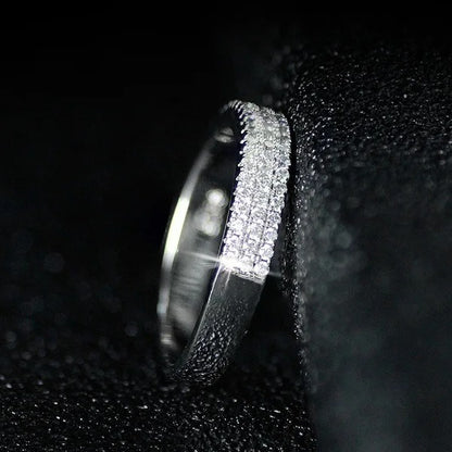 14K White Gold Women’s Ring – Natural Diamond Gemstone | Elegant Wedding & Engagement Jewelry Anillos De Mujer