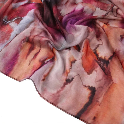 Watercolor Floral Printed Modal Shawl – Lightweight, Breathable Cotton-Rayón Viscose Hijab Scarf for Muslim Women