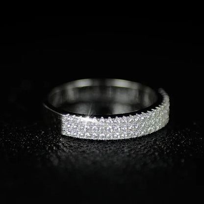 14K White Gold Women’s Ring – Natural Diamond Gemstone | Elegant Wedding & Engagement Jewelry Anillos De Mujer