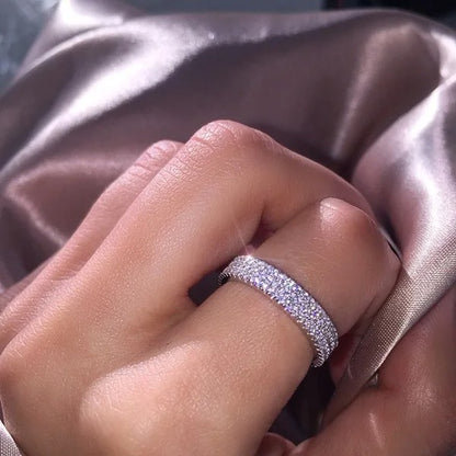 14K White Gold Women’s Ring – Natural Diamond Gemstone | Elegant Wedding & Engagement Jewelry Anillos De Mujer