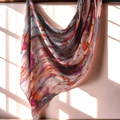 Watercolor Floral Printed Modal Shawl – Lightweight, Breathable Cotton-Rayón Viscose Hijab Scarf for Muslim Women