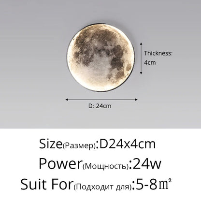 Moon LED Wall Light – Modern Indoor Lamp for Bedroom, Living Room & Hallway